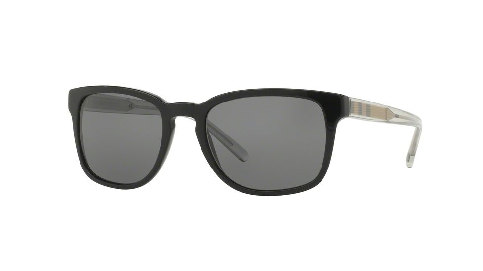 Burberry BE4222 Single Vision Prescription Sunglasses BE4222-300181-55 - Lens Diameter 55 mm, Frame Color Black