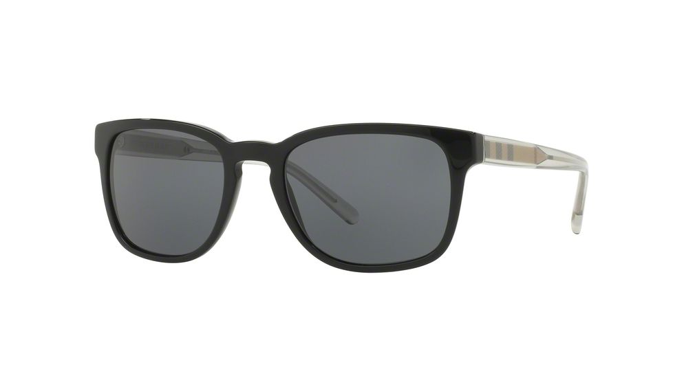 Burberry BE4222 Single Vision Prescription Sunglasses BE4222-300187-55 - Lens Diameter 55 mm, Frame Color Black