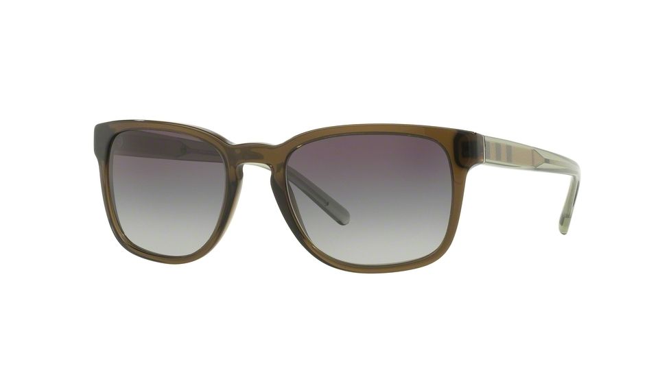 Burberry BE4222 Single Vision Prescription Sunglasses BE4222-30108G-55 - Lens Diameter 55 mm, Frame Color Olive Green
