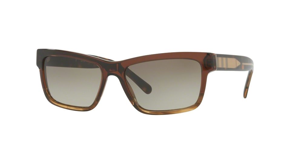 Burberry BE4225F Bifocal Prescription Sunglasses BE4225F-35988E-57 - Lens Diameter 57 mm, Frame Color Brown Gradient Striped