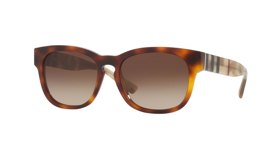 Burberry BE4226 Progressive Prescription Sunglasses BE4226-360113-55 - Lens Diameter 55 mm, Frame Color Light Havana