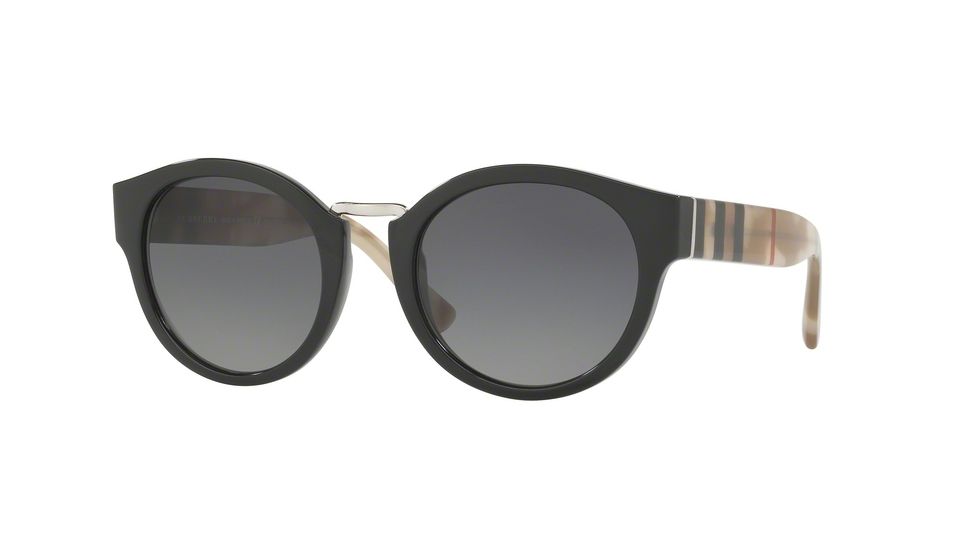 Burberry BE4227 Progressive Prescription Sunglasses BE4227-3600T3-50 - Lens Diameter 50 mm, Frame Color Black