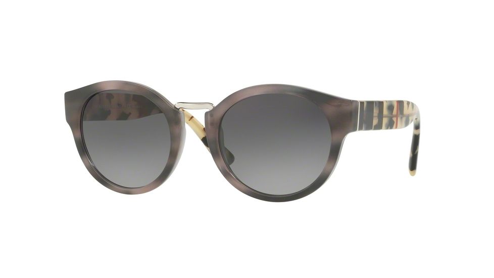 Burberry BE4227 Progressive Prescription Sunglasses BE4227-3670T3-50 - Lens Diameter 50 mm, Frame Color Striped Grey