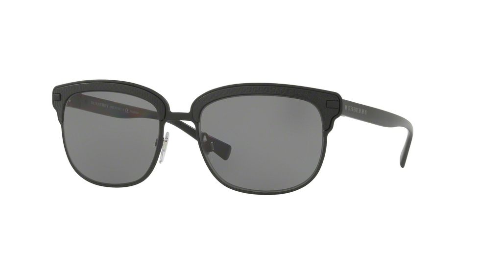 Burberry BE4232 Sunglasses 3464T8-56 - Black Rubber/Matte Black Frame, Polar Grey Lenses