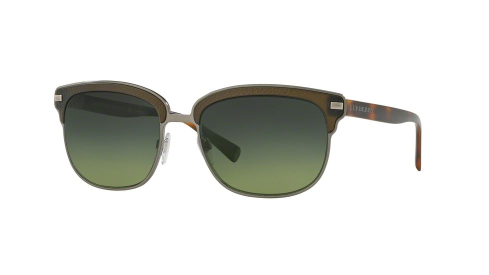Burberry BE4232 Sunglasses 3620T4-56 - Brushed Gunmteal/matte Green Frame, Polar Green Gradient Lenses