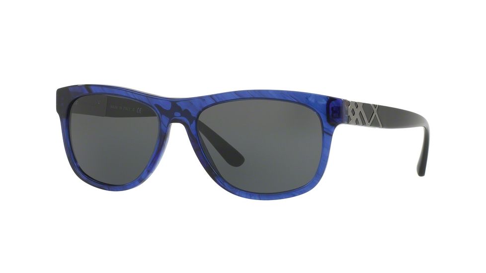 Burberry BE4234F Progressive Prescription Sunglasses BE4234F-362687-57 - Lens Diameter 57 mm, Frame Color Blue Havana