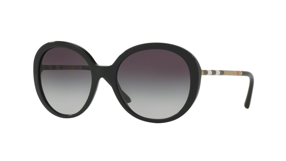 Burberry BE4239Q Single Vision Prescription Sunglasses BE4239Q-30018G-57 - Lens Diameter 57 mm, Frame Color Black