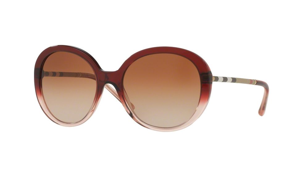 Burberry BE4239Q Single Vision Prescription Sunglasses BE4239Q-355313-57 - Lens Diameter 57 mm, Frame Color Bordeaux Gradient Pink