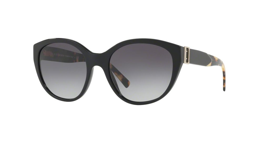 Burberry BE4242F Single Vision Prescription Sunglasses BE4242F-36338G-55 - Lens Diameter 55 mm, Frame Color Black