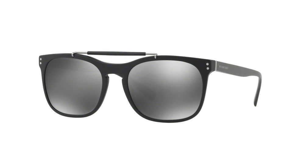 Burberry BE4244F Single Vision Prescription Sunglasses BE4244F-34646G-56 - Lens Diameter 56 mm, Frame Color Matte Black