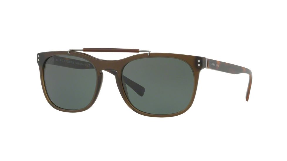 Burberry BE4244F Single Vision Prescription Sunglasses BE4244F-361671-56 - Lens Diameter 56 mm, Frame Color Matte Green