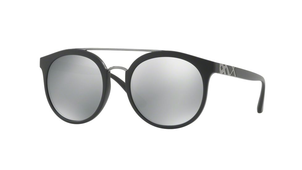 Burberry BE4245 Sunglasses 3464Z3-53 - Matte Black Frame, Polar Grey Mirror Silver 80 Lenses