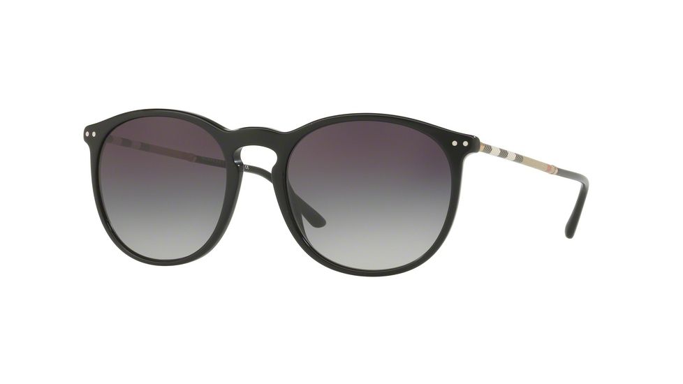 Burberry BE4250Q Single Vision Prescription Sunglasses BE4250Q-30018G-54 - Lens Diameter 54 mm, Frame Color Black