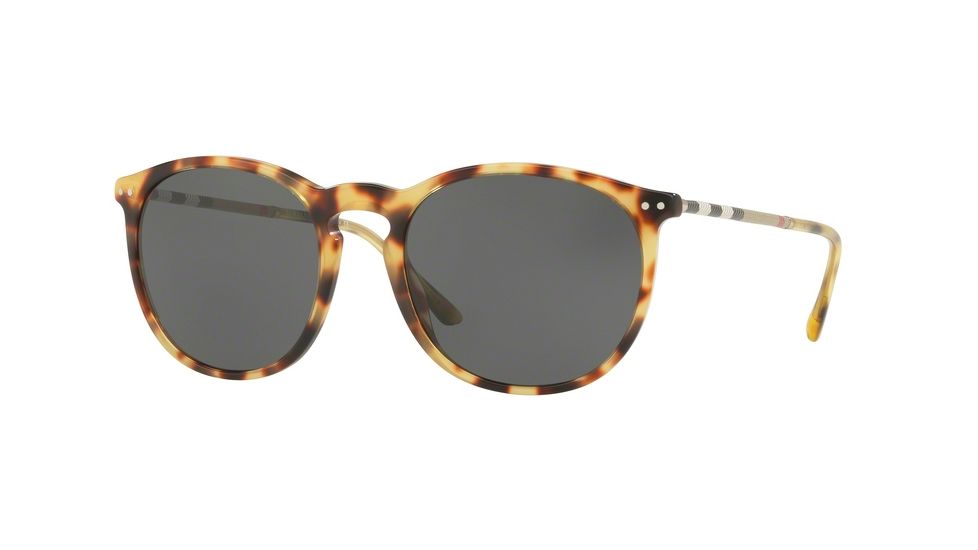 Burberry BE4250Q Single Vision Prescription Sunglasses BE4250Q-327887-54 - Lens Diameter 54 mm, Frame Color Light Havana