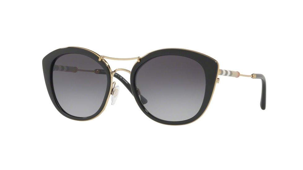 Burberry BE4251Q Bifocal Prescription Sunglasses BE4251Q-3001T3-53 - Lens Diameter 53 mm, Frame Color Black