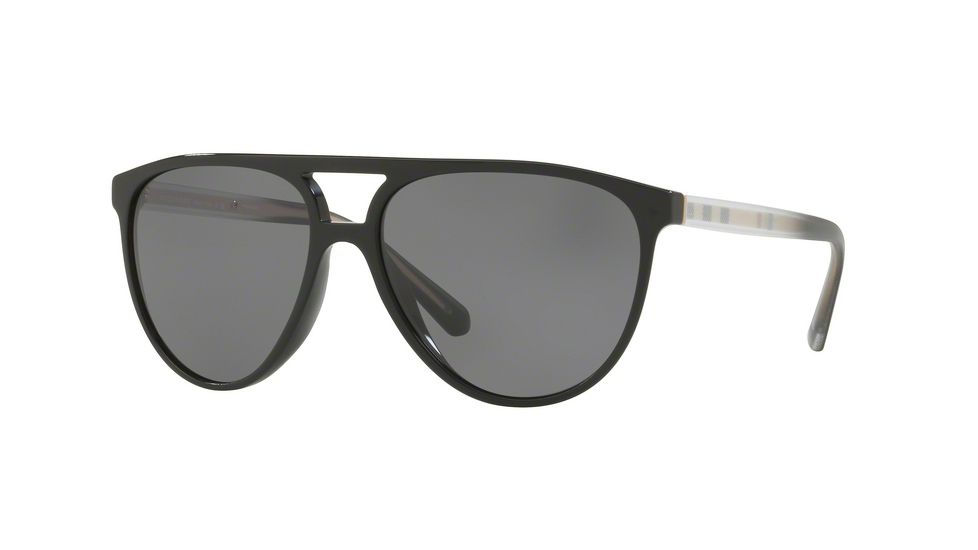 Burberry BE4254 Single Vision Prescription Sunglasses BE4254-300181-58 - Lens Diameter 58 mm, Frame Color Black