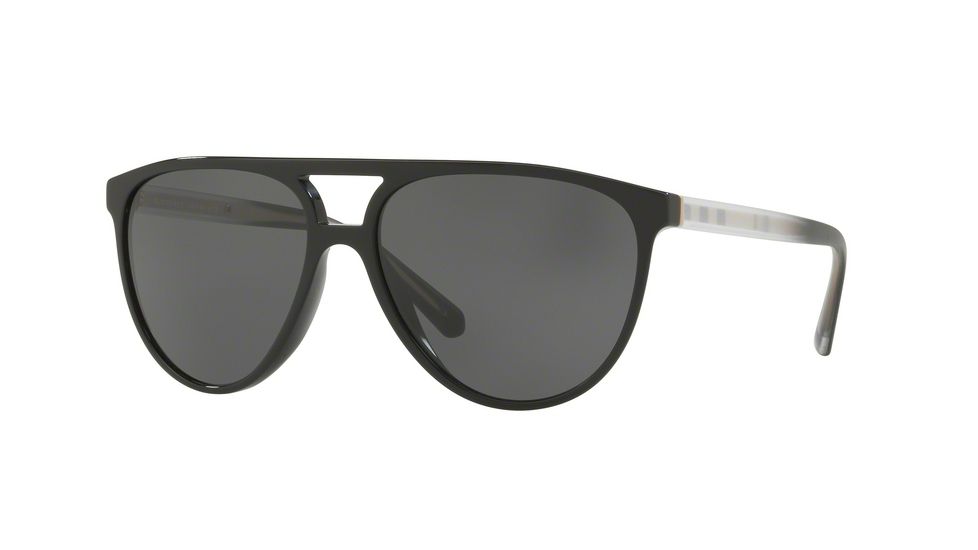 Burberry BE4254 Single Vision Prescription Sunglasses BE4254-300187-58 - Lens Diameter 58 mm, Frame Color Black