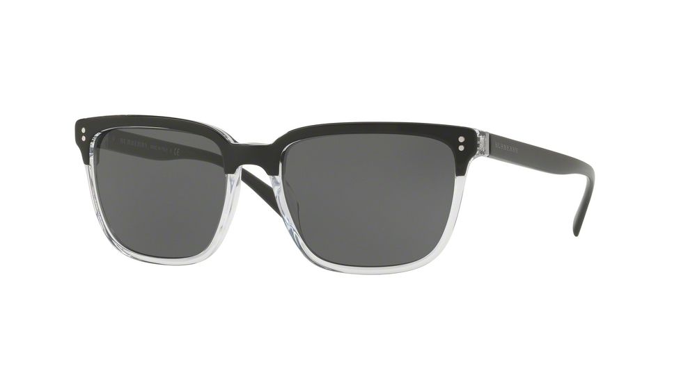 Burberry BE4255F Bifocal Prescription Sunglasses BE4255F-30295V-58 - Lens Diameter 58 mm, Frame Color Top Black On Crystal