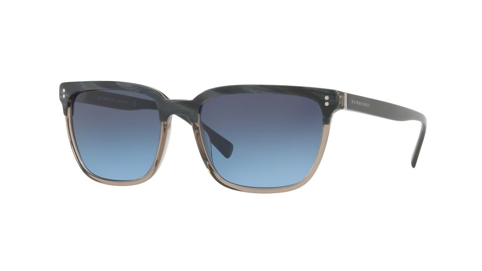 Burberry BE4255F Bifocal Prescription Sunglasses BE4255F-3661S2-58 - Lens Diameter 58 mm, Frame Color Top Striped Blue On Grey