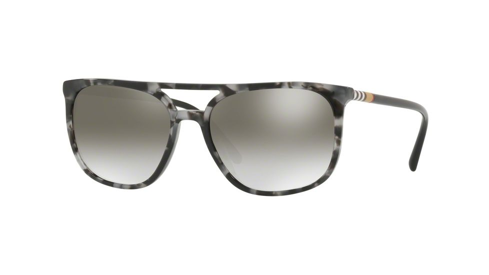 Burberry BE4257 Progressive Prescription Sunglasses BE4257-35336I-57 - Lens Diameter 57 mm, Frame Color Grey Havana