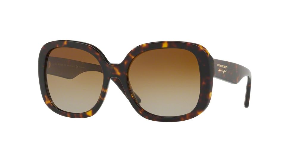 Burberry BE4259 Single Vision Prescription Sunglasses, 56mm, Dark Havana, BE4259-3002T5-56-SV