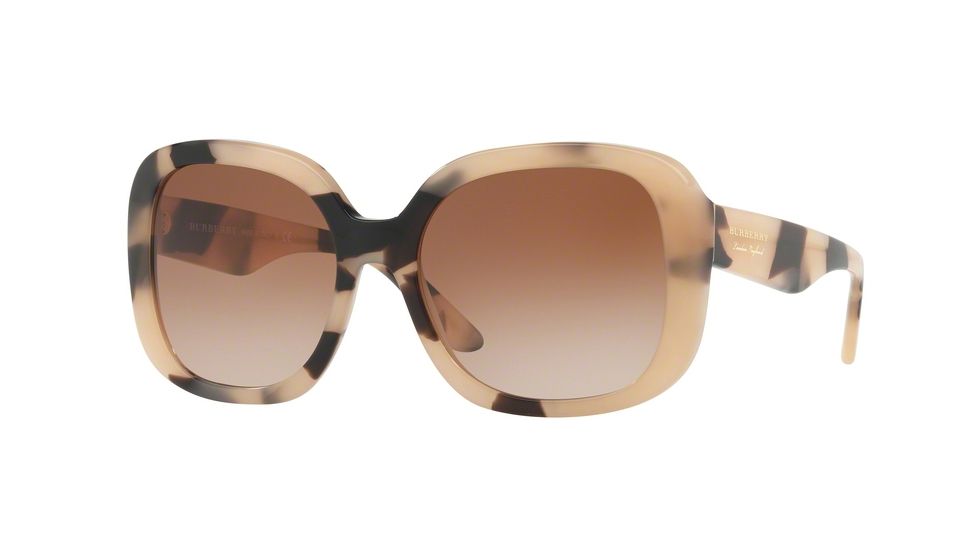 Burberry BE4259 Single Vision Prescription Sunglasses BE4259-350113-56 - Lens Diameter 56 mm, Frame Color Light Horn