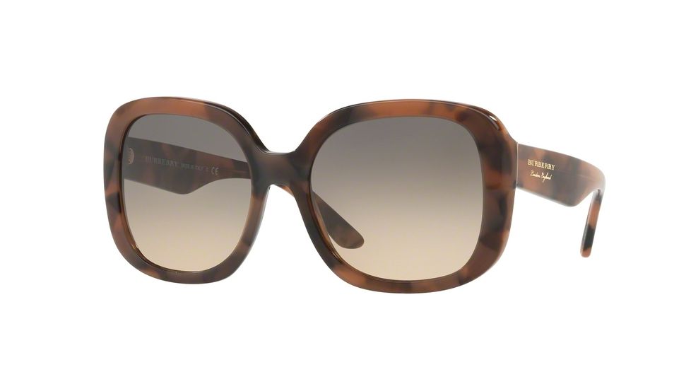 Burberry BE4259 Single Vision Prescription Sunglasses BE4259-3641G9-56 - Lens Diameter 56 mm, Frame Color Spotted Brown