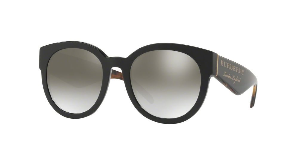 Burberry BE4260F Single Vision Prescription Sunglasses, 54mm, Black, BE4260F-36836I-54-SV