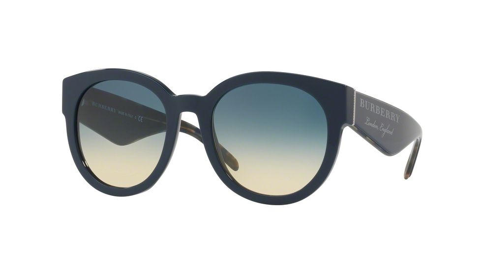 Burberry BE4260F Single Vision Prescription Sunglasses, 54mm, Blue, BE4260F-369079-54-SV