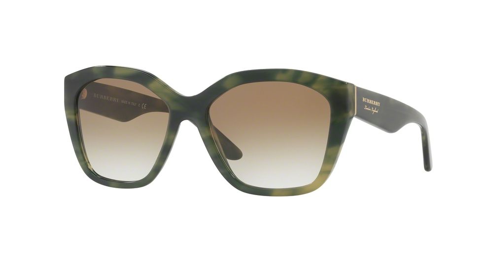 Burberry BE4261 Bifocal Prescription Sunglasses BE4261-36598E-57 - Lens Diameter 57 mm, Frame Color Striped Green