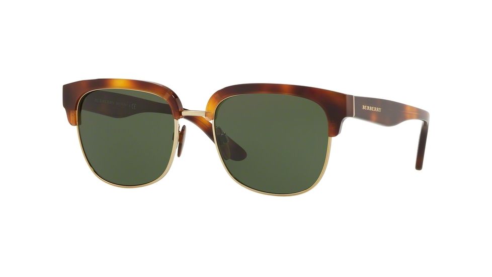 Burberry BE4272 Prescription Sunglasses, 53mm, Light Havana/Light Gold, BE4272-331671-53-SV