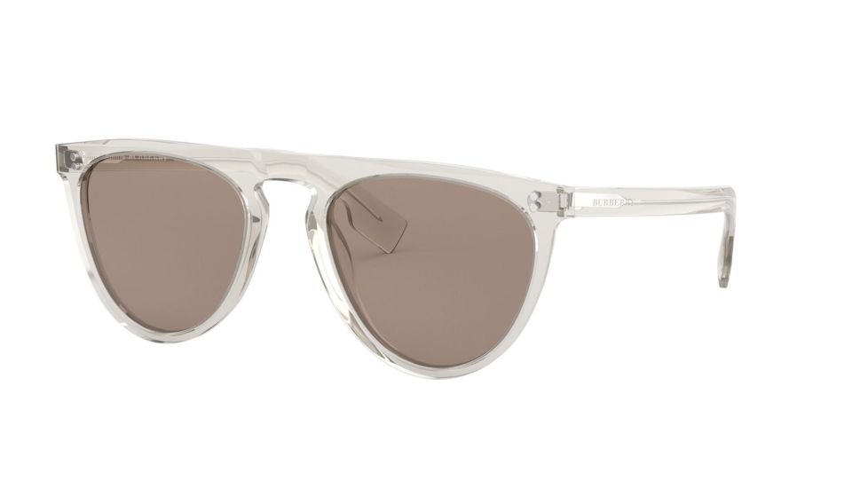 Burberry BE4281 Prescription Sunglasses, 54mm, Transparent Grey, BE4281-37803G-54-SV
