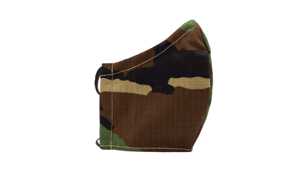 Burn Proof Gear Milspec Antimicrobial Washable Face Mask with Replaceable Filter, Woodland, One Size Fits All, BPG-FM-M81