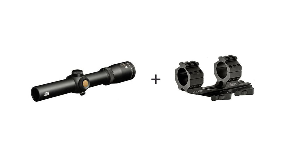 Burris Fullfield TAC30 Riflescope, 1-4x24mm30 mm Tube, Second Focal Plane, Ballistic Plex CQ Reticle, Black, w/ Burris AR-P.E.P.R. 30mm QD Mount, 200433-KIT1