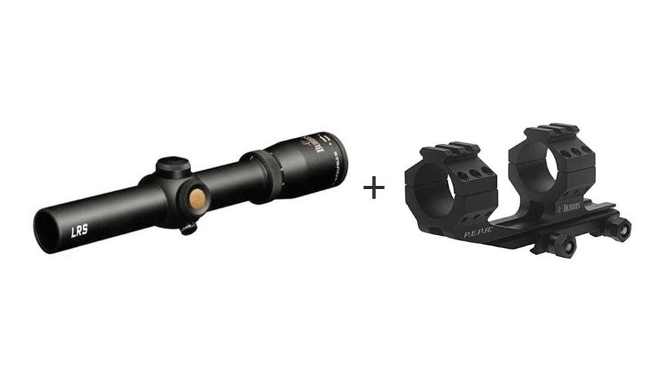 Burris Fullfield TAC30 Riflescope, 1-4x24mm30 mm Tube, Second Focal Plane, Ballistic Plex CQ Reticle, Black, w/ Burris AR-P.E.P.R. 30mm Mount, 200433-KIT2