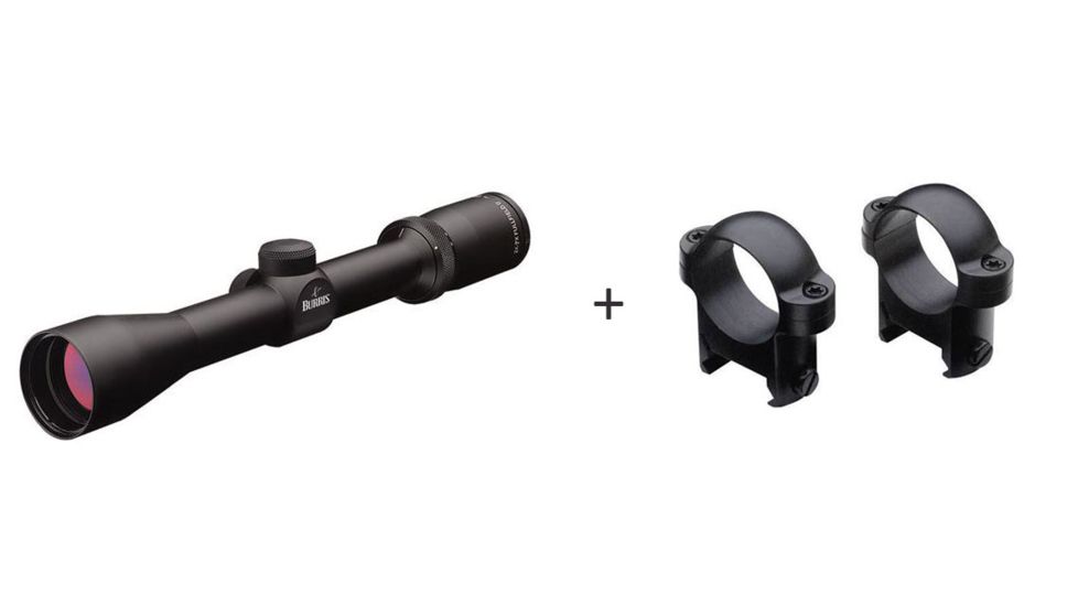 Burris 2-7x35mm FullField II Rifle Scope w/ Burris Standard 1in Steel Rifle Scope Rings