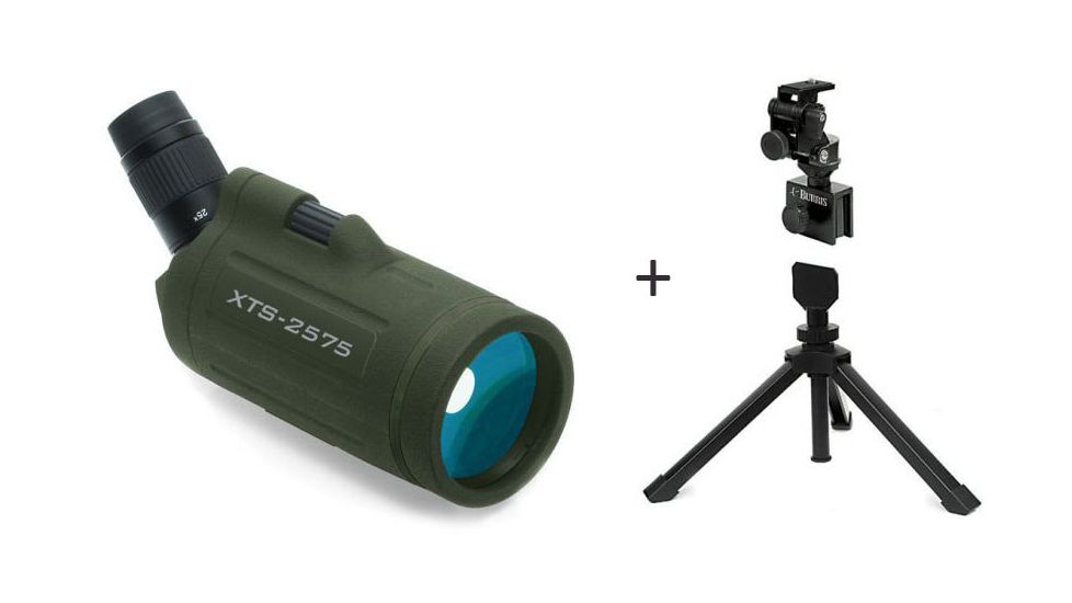 Burris 25-75x70mm Xtreme Tactical Spotting Scope w/ Burris 300141 Spotting Scope Micro-Adjust Tripod &amp; Window Mount