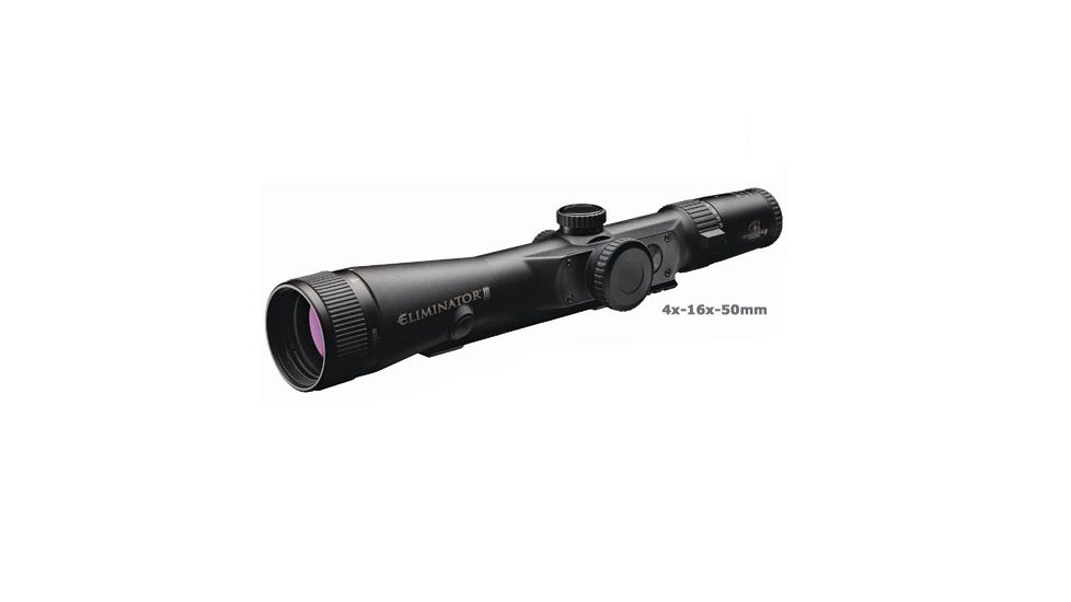 Burris Eliminator III LaserScope 4-16x50 mm Rifle Scope, 1 in Tube, Second Focal Plane, Black, Matte, Redx96 Reticle, MOA Adjustment, 200116