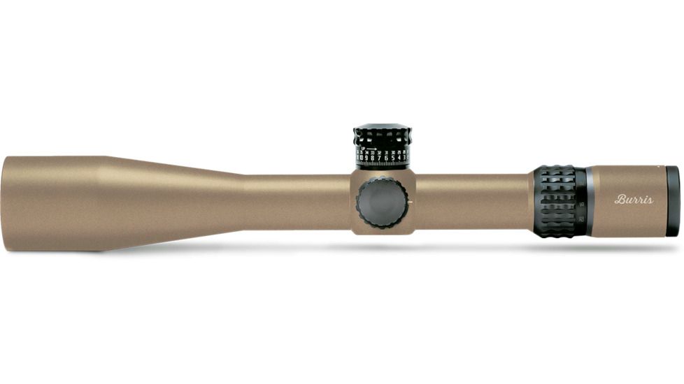 Burris Xtreme Tactical 5-25x50mm Rifle Scope, 34mm Tube, First Focal Plane, Red SCR Mil Reticle, Mil Rad Adjustment, Matte, Flat Dark Earth, 201056