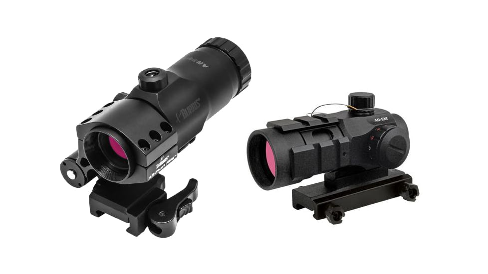 Burris AR-Tripler w/ AR Pivot Ring Mount &amp; Burris AR-132 Tactical 4 MOA Reticle Red Dot Sight