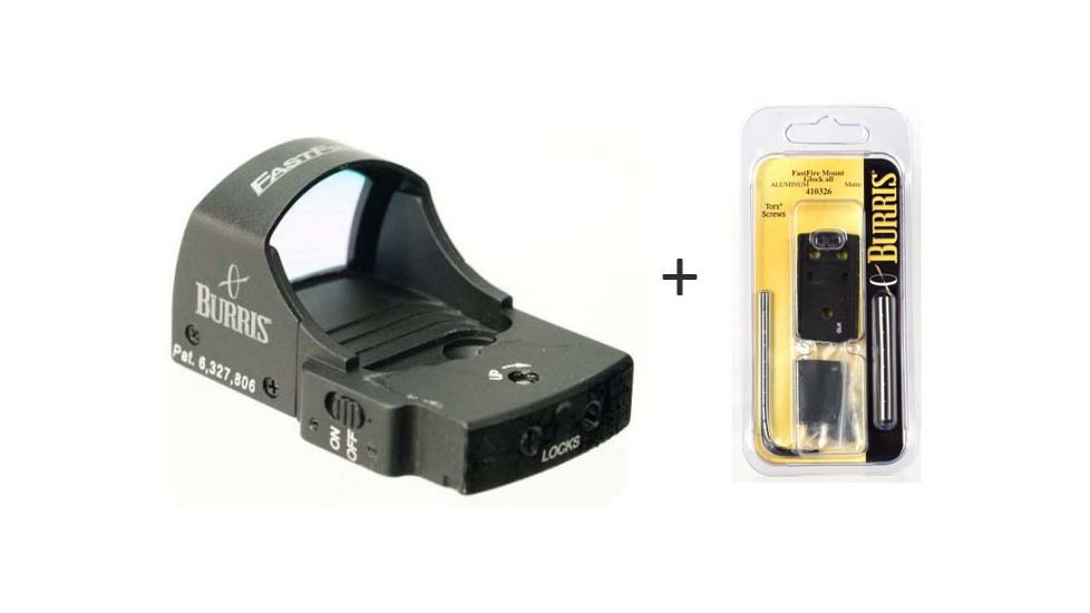 Burris FastFire II Red Dot Sight, 4 MOA Dot Reticle 300233 w/ Burris FastFire Mounting Plate for Fits Glock 410326