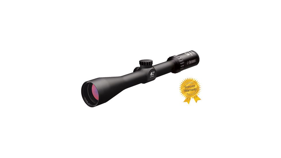OPEN BOX, DEALER DEMO, Burris Fullfield E1 3-9x40 mm Rifle Scope, 1 in Tube, Second Focal Plane, Black, Matte, Non-Illuminated Ballistic Plex E1 Reticle, MOA Adjustment, 200320-DMO