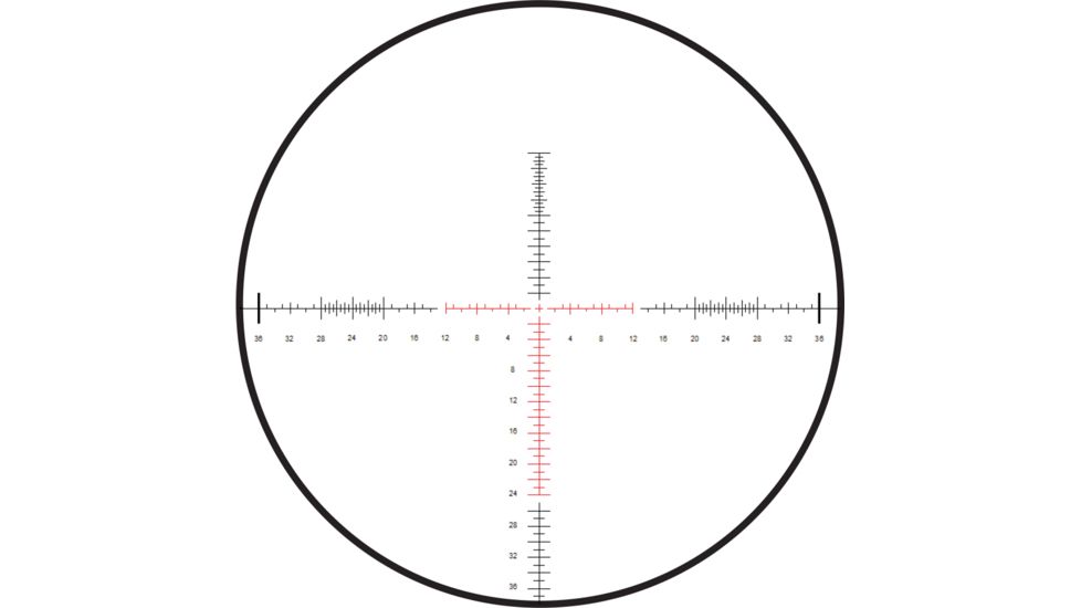 Burris Xtreme Tactical 5-25x50 mm Rifle Scope, 34mm Tube, First Focal Plane, Matte, Red SCR MOA Reticle, MOA Adjustment, Matte, Black, 201052