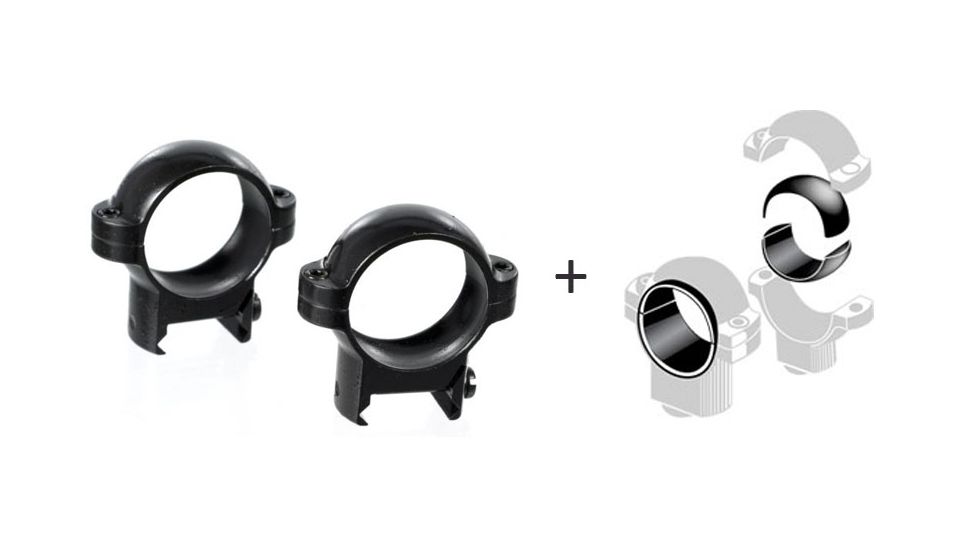 Burris Signature Zee Rings 1 Inch, Medium Rings, Matte, w/ Burris 1 Inch Signature Posi-Align Offset Insert Kit, 420521-KIT