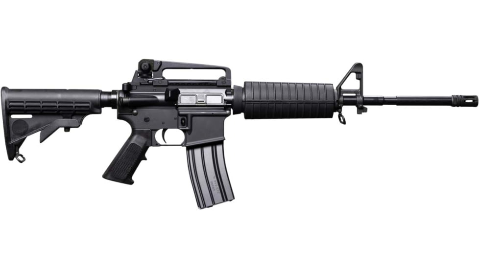 Bushmaster M4 Patrolmans Semi-Auto Rifle, 5.56x45mm NATO, 16 in barrel, 1-7 Twist, A2 Flash Hider, 30 Rounds, 0010004BLK-FRRMPG