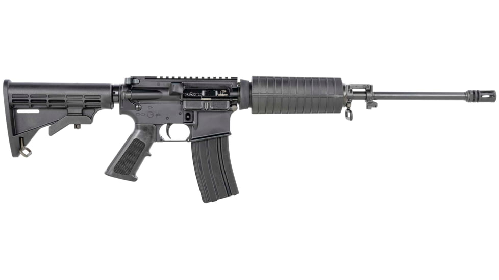 Bushmaster QRC Semi-Auto Rifle, 5.56x45mm NATO, 16 in barrel, 1-8 Twist, A2 Flash Hider, 30 Rounds, 0010000BLK-FRRMPG