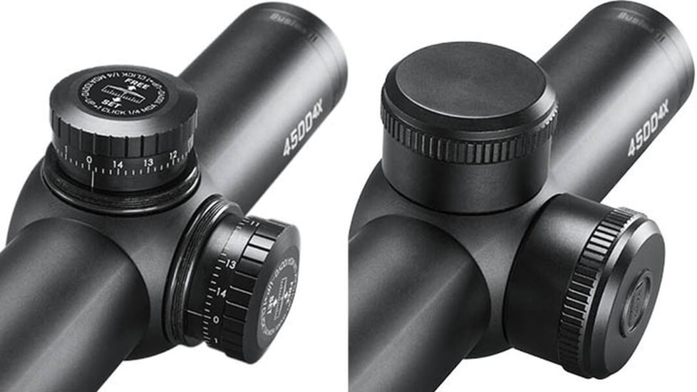 Bushnell 1-4x24 Elite 4500 Rifle Scope, 30 mm, Secong Focal Plane, Multi-X, 120 MOA,Box, Black, REL1424BS3