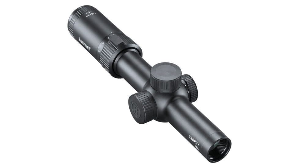 Bushnell 1-6x24 Trophy Quick Acquisition Riflescope, 30 mm, Secong Focal Plane, Dot Drop Reticle, 140 MOA, Hang Tag, Black, RT1624BS15