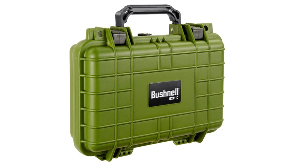 Bushnell 11.6in Waterproof Hard Single Gun Case with Foam, Green, Compact, BN00010-GRN