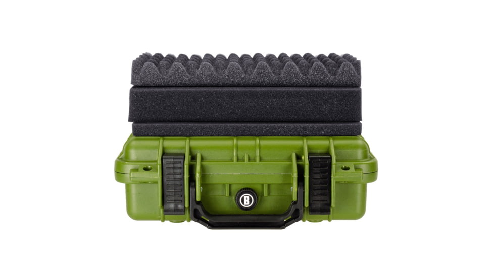 Bushnell 11.6in Waterproof Hard Single Gun Case with Foam, Green, Compact, BN00010-GRN